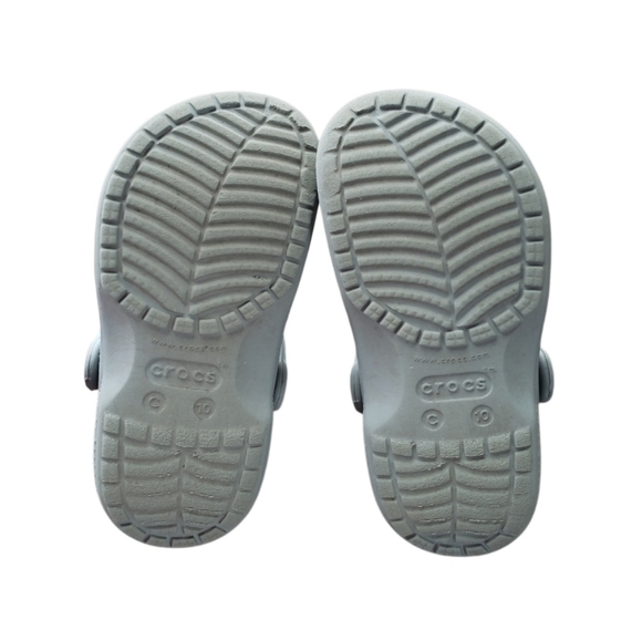 Crocs Baya Light Grey Iconic Comfort Clogs Size 10c - Picture 9 of 10